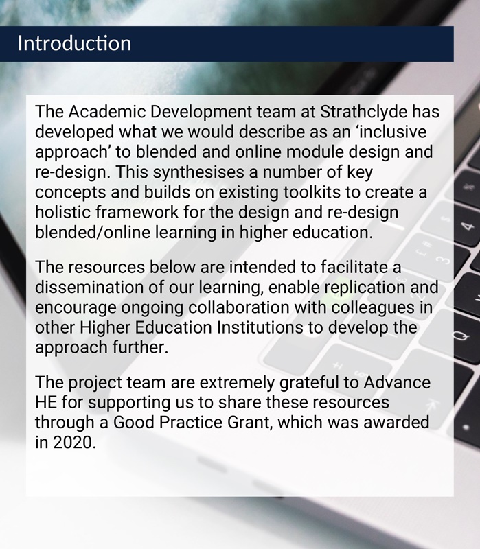 Online/Blended Module Design Toolkit - Toolkit