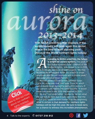 Aurora holidays 2013-14 - Cloud 9 Magazine May 2013
