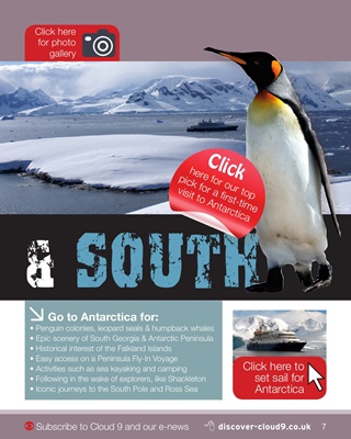 Why choose holidays to Antarctica - Cloud 9 Magazine May 2013