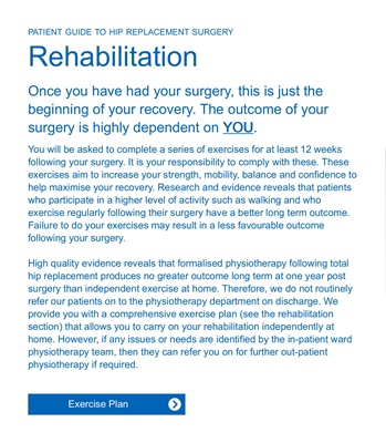 Hip Replacement Surgery Guide - Rehabilitation