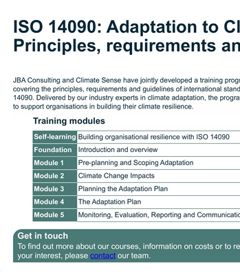 Adaptation to Climate Change - ﻿Principles, requirements and guidelines | JBA Consulting