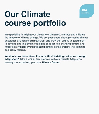 Our Climate course portfolio