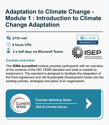 Adaption to Climate Change - Module 1 : Introduction to Climate Change adaption