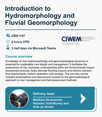 Introduction to Hydromorphology and Fluvial Geomorphology