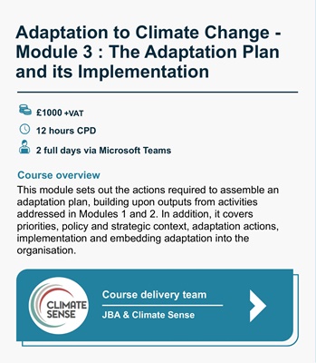 Adaptation to Climate Change - Module 3 : The Adaptation Plan and its Implementation