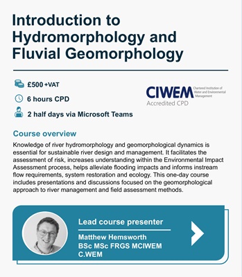 Introduction to Hydromorphology and Fluvial Geomorphology