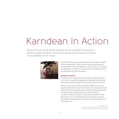 Product performance attributes of Karndean Designflooring