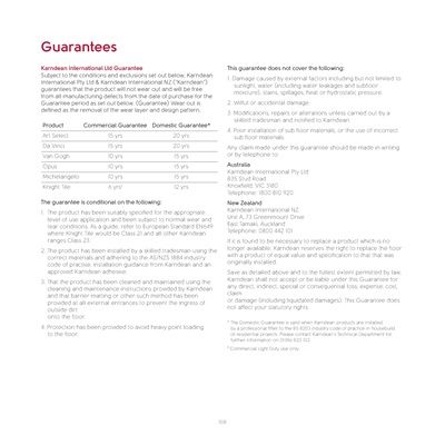 Guarantees and Certifications - Karndean Australia