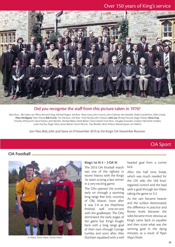 OA Newsletter Summer 2013 - Issue 1
