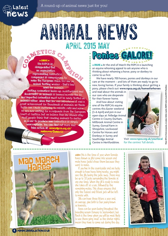 RSPCA Animal Action AprMay 2015 - Issue 1