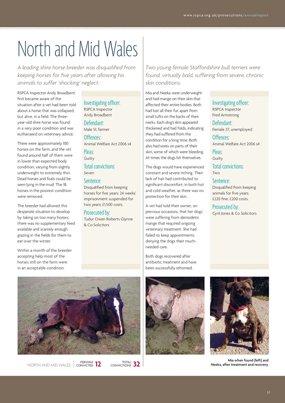 RSPCA Prosecution report 2014 Issue 1