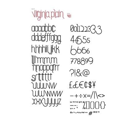Virginia Plain typeface