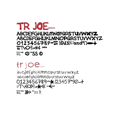 TR Joe Uppers & Lowers typefaces