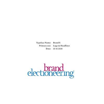 Brand E typeface