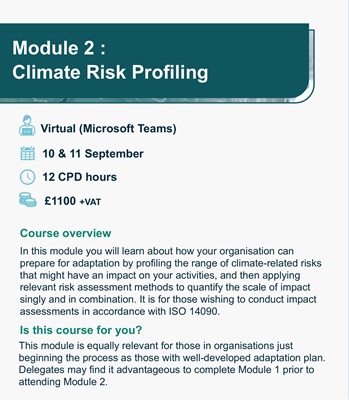 Adaptation to Climate Change - Module 2 : Climate Risk Profiling