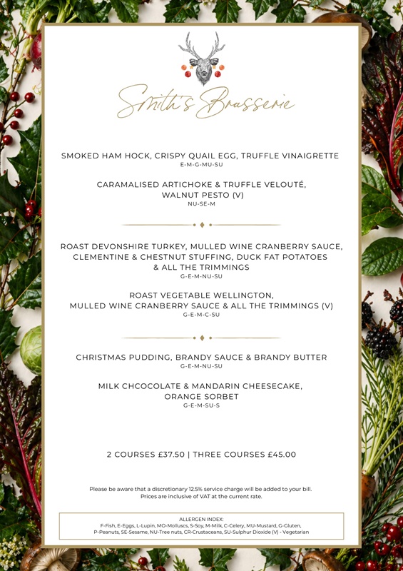 Bovey Castle - Smiths Festive Set Menu 2026
