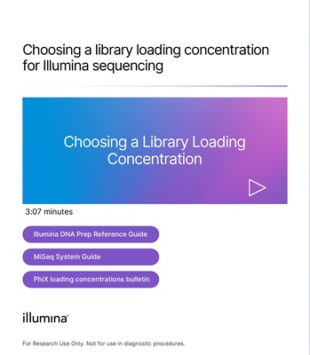 Choosing a Loading concentration for Illumina sequencing