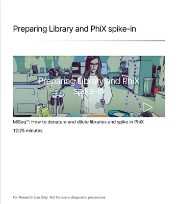 Preparing Library and PhiX spike-in