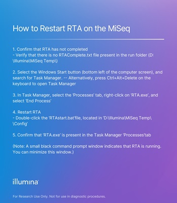 How to Restart RTA on the MiSeq