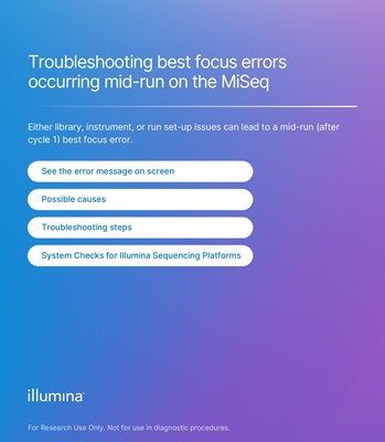 Troubleshooting best focus errors occurring mid-run on the MiSeq