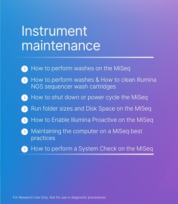 MiSeq instrument maintenance