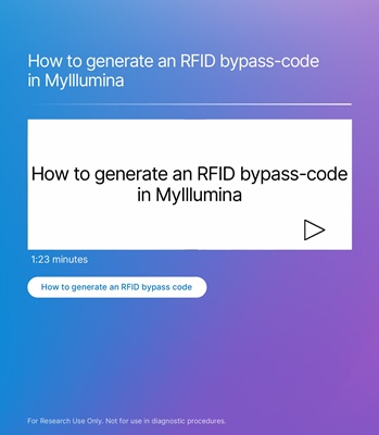 How to generate an RFID bypass-code in MyIllumina