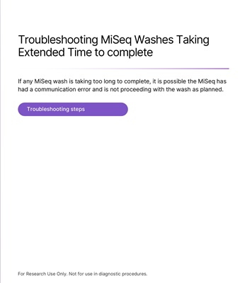 Troubleshooting MiSeq Washes Taking Extended Time to complete