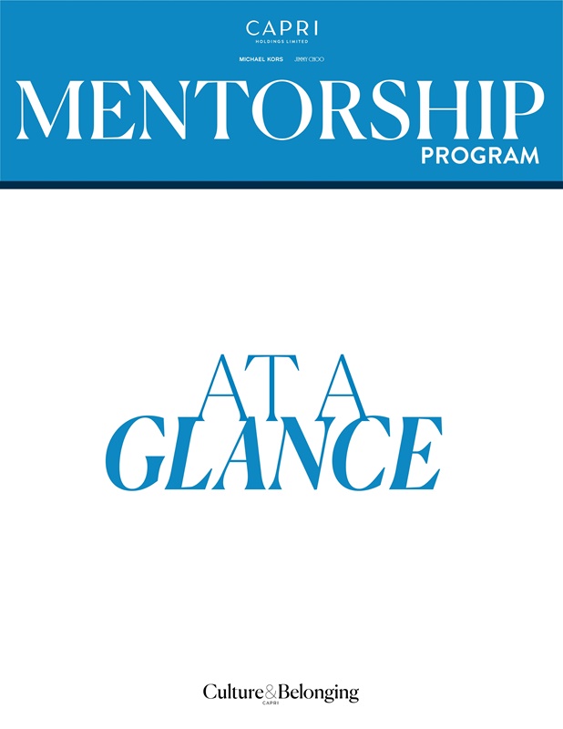 Global Capri Mentorship Program - At A Glance