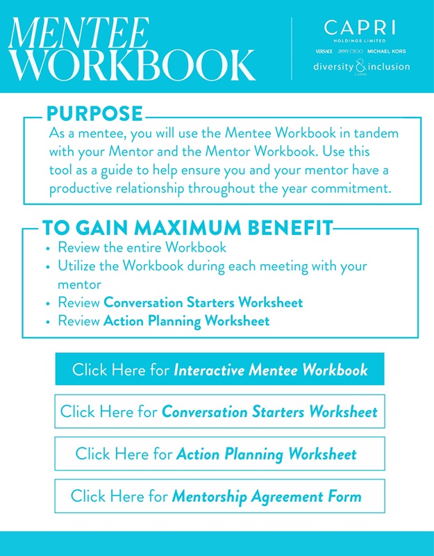 Global Capri Mentorship Program - Mentee Workbook