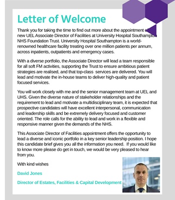 Letter of Welcome