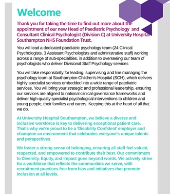 Letter of Welcome