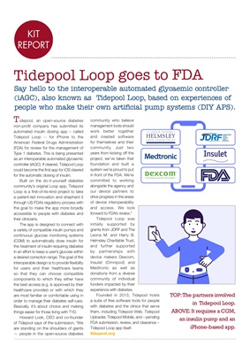 Diabetes kit reports, closed loop insulin delivery