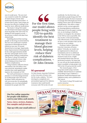 Desang diabetes magazine, diabetes news