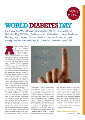 Desang diabetes magazine diabetes news, World Diabetes Day