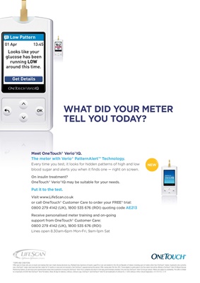 OneTouch Verio iQ blood test meter