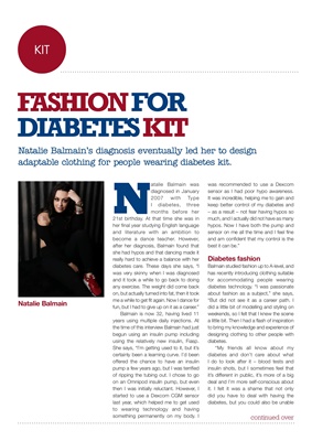 Diabetes kit, Natalie Balmain diabetes, Type 1 clothing