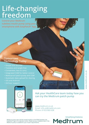 Medtrum A6 Touchcare patch pump and CGM in harmony