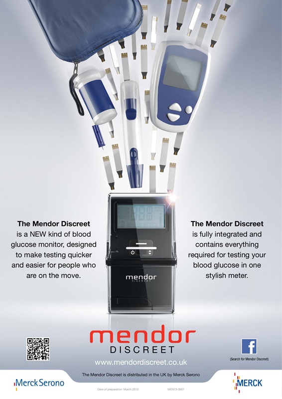 mendor discreet blood test meter