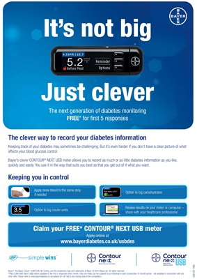 Bayer Contour Next USB blood test meter