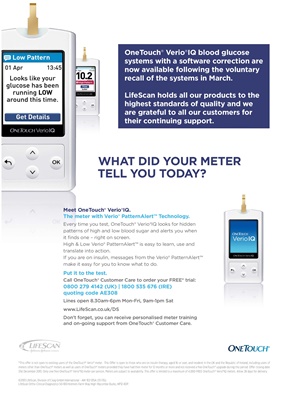 OneTouch Verio iQ blood test meter