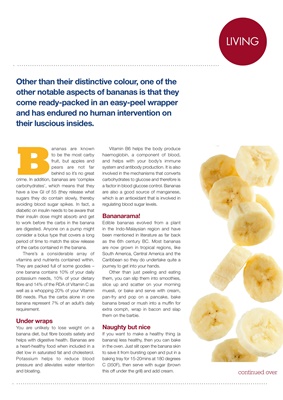 Carbohydrate in bananas