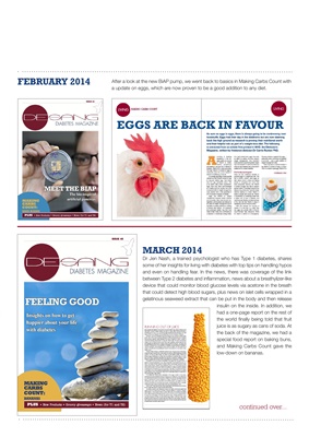 Desang magazine features on living with diabetes