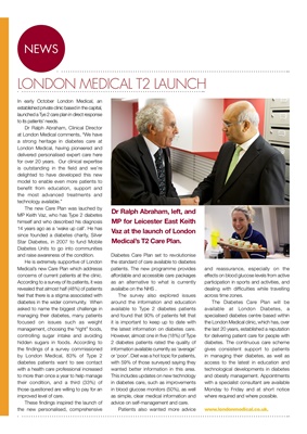 Desang diabetes magazine diabetes news London Medical T2 care plan