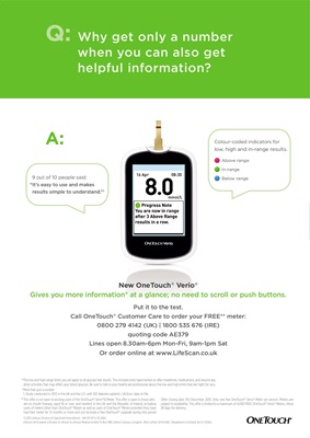 OneTouch Verio blood test meter