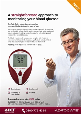 Advocate blood test meter featuring Redi-Code