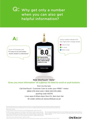 Lifescan OneTouch Verio blood test meter