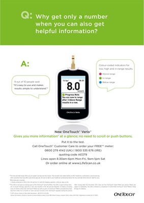 Lifescan OneTouch Verio blood test meter