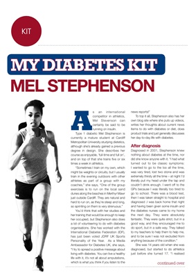 My diabetes kit Mel Stephenson