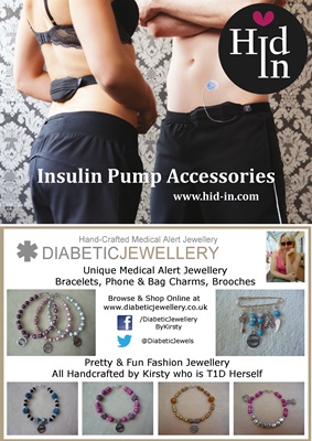 Insulin pump accessories, diabetic jewellery