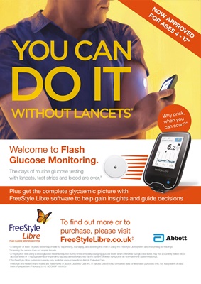 Abbott Freestyle Libre, Flash Glucose Monitoring, blood testing without lancets